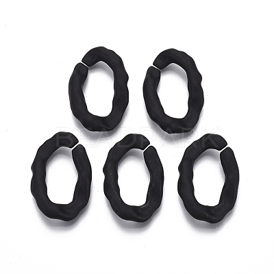Spray Painted CCB Plastic Linking Rings CCB-R104-07-01-1