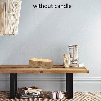 3 Hole Wood Candle Holders DIY-WH0375-006-1