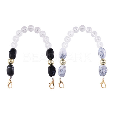 Givenny-EU 2Pcs 2 Style Acrylic Beads Bag Strap FIND-GN0001-05-1