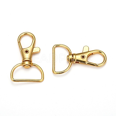 Zinc Alloy Swivel D Rings Lobster Claw Clasps E341-8-G-1