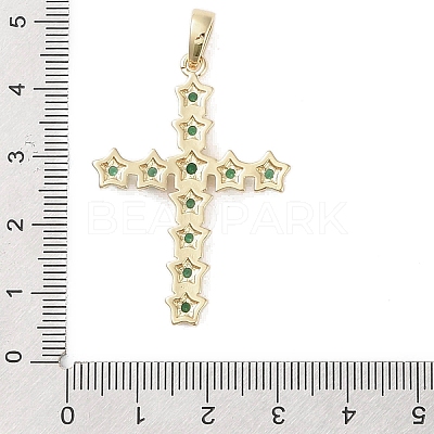 Golden Brass with Glass Pendants KK-A209-15G-1