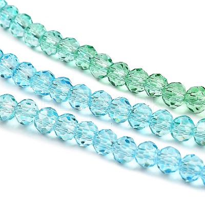 Transparent Painted Glass Beads Strands X1-DGLA-A034-T3mm-A17-1