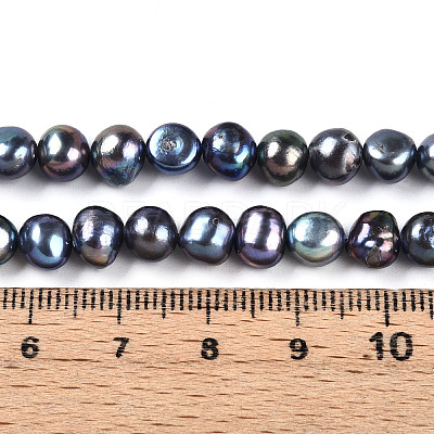 Natural Cultured Freshwater Pearl Beads Strands PEAR-N014-06G-07-1
