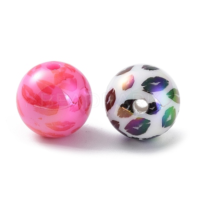 UV Plating Opeque Acrylic Beads MACR-K351-22-1