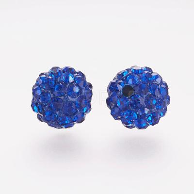 Polymer Clay Rhinestone Beads RB-K050-8mm-C19-1