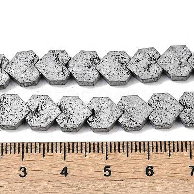 Electroplated Natural Lava Rock Beads Strands G-K388-04B-07-1