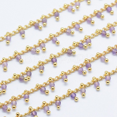 Natural Amethyst Handmade Beaded Chains CHC-P003-11C-1