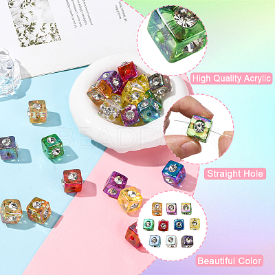 30Pcs Imitation Jelly Acrylic Beads OACR-SC0002-46-1