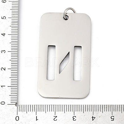 304 Stainless Steel Pendants STAS-M115-01P-N-1