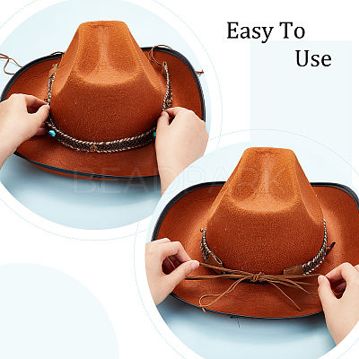 9Pcs 9 Styles Velvet & Imitation Leather Hat Belt FIND-GA0003-20-1