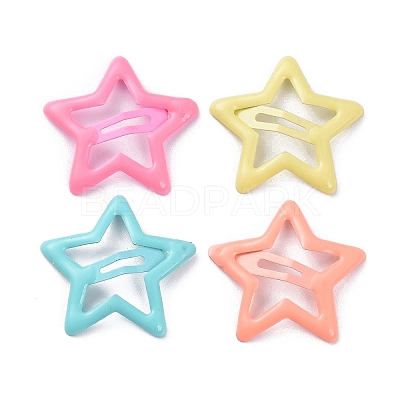 Star Spray Painted Iron Snap Hair Clip for Girls PHAR-A011-20-1