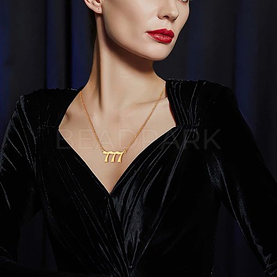 Number Pendant Necklace & Open Cuff Ring JX201A-1