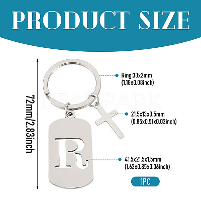 1Pc Stainless Steel Keychains KEYC-TADJ0001-08R-1