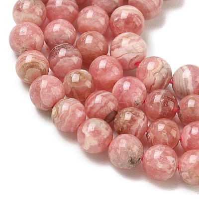 Natural Argentina Rhodochrosite Beads Strands G-L554-03A-02-1