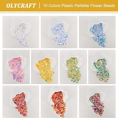 10 Colors Plastic Paillette Beads FIND-OC0001-82-1