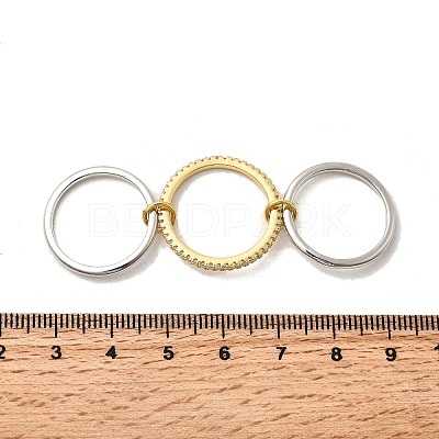 Brass Micro Pave Cubic Zirconia Finger Rings RJEW-P166-01B-01-1