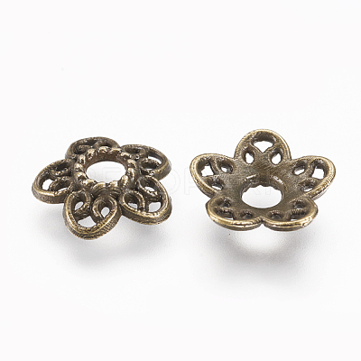 Tibetan Style Alloy Bead Caps X-MLF10597Y-NF-1
