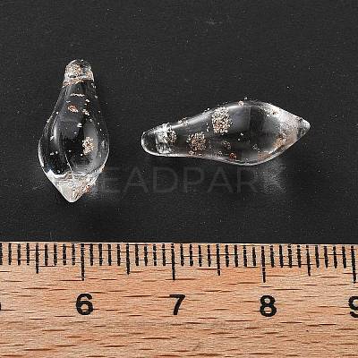 Handmade Gold Sand Lampwork Beads LAMP-M024-01H-1