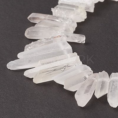 Natural Quartz Crystal Pointed Beads Strands G-L484-03-1