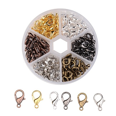 1 Box 120PCS 6 Colors Zinc Alloy Lobster Claw Clasps PALLOY-JP0004-NF-1