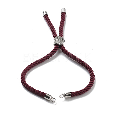 Twisted Nylon Cord Silder Bracelets DIY-B066-03P-19-1