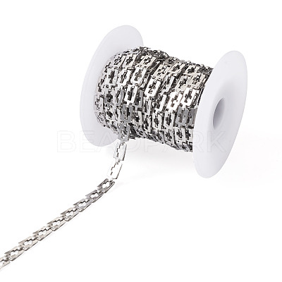 Stainless Steel Rectangle with Cross Link Chains CHS-TAC0002-01P-1