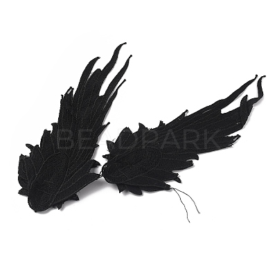 Angel Wing Polyester Embroidery Lace Appliques DIY-WH0034-42A-1
