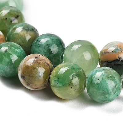 Natural Green Line Jasper Beads Strands X-G-B128-A03-03-1