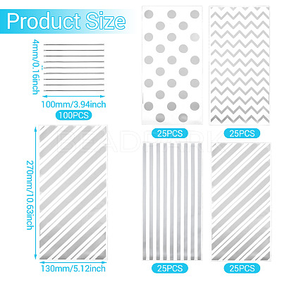 4 Styles OPP Cellophane Candy Storage Bags Sets ABAG-TAC0013-20A-03-1