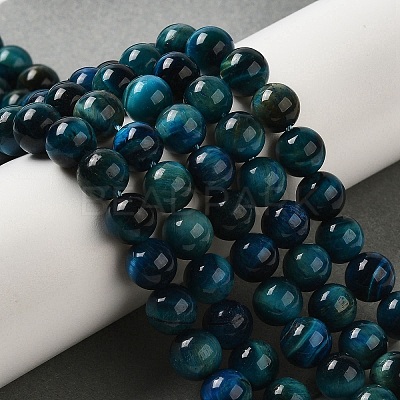 Grade AB+ Dyed Natural Tiger Eye Beads Strands G-G102-A02-03-1