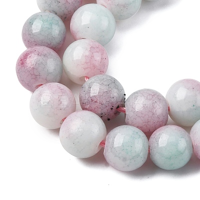 Ombre Effect Dyed Glass Beads Strands GLAA-T031-01O-08-1
