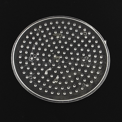 Flat Round ABC Plastic Pegboards Used for 5x5mm DIY Fuse Beads DIY-YW0008-18-1