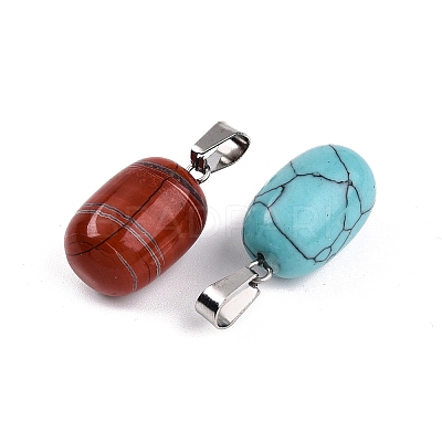 Natural & Synthetic Mixed Stone Pendants X-G-N344-10P-1