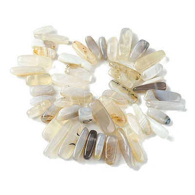 Natural Grey Agate Beads Strands G-G117-C06-01-1
