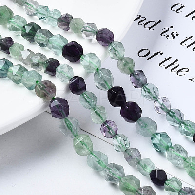 Natural Fluorite Beads Strands G-S376-001A-1