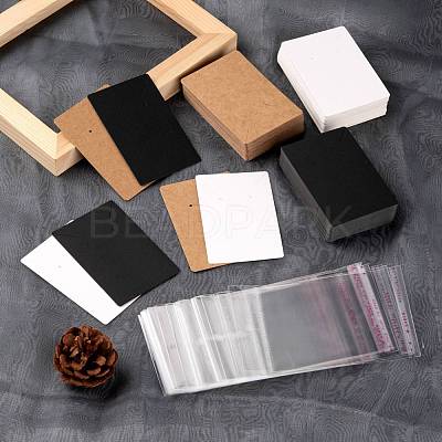 150Pcs 3 Colors Cardboard Display Cards CDIS-LS0001-03-1