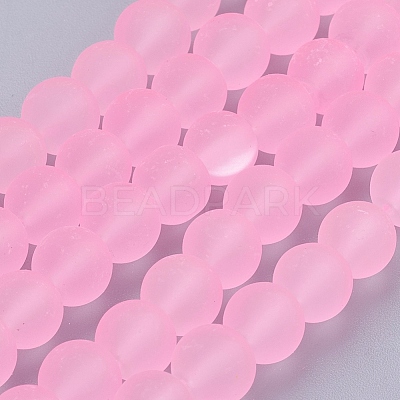 Baking Paint Transparent Glass Bead Strands X-GLAA-S031-8mm-20-1