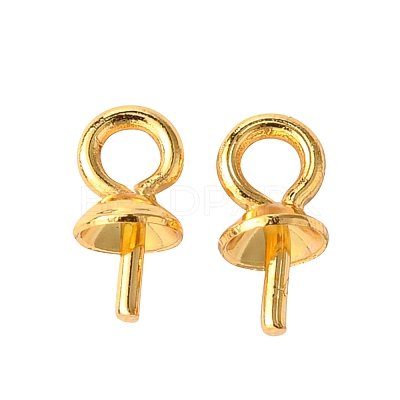 PVD Vacuum Plating 304 Stainless Steel Cup Pearl Peg Bails Pin Pendants STAS-I120-56-G-1