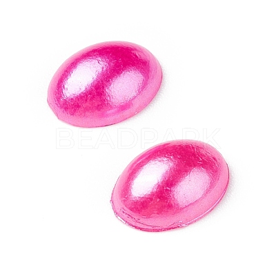 ABS Plastic Imitation Pearl Cabochons SACR-R755-8x6mm-ZM-1