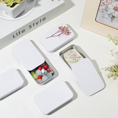 6Pcs Slide Top Tinplate Trinket Storage Boxes CON-SP0001-23C-1