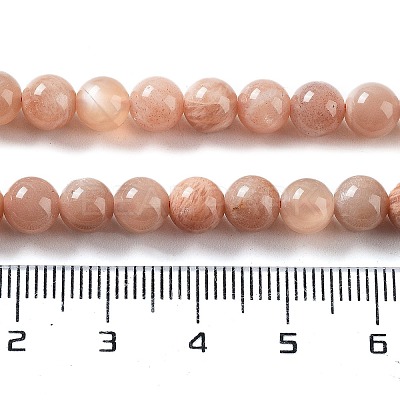 Natural Multi-Moonstone Beads Strands G-O030-6mm-10B-01-1