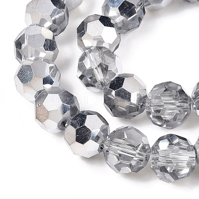 Transparent Electroplate Glass Beads Strands EGLA-A035-T8mm-M01-1