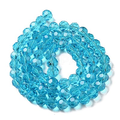 Transparent Glass Beads EGLA-A035-T10mm-D08-1