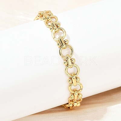 304 Stainless Steel Link Chain Bracelets BJEW-H207-01B-G-1