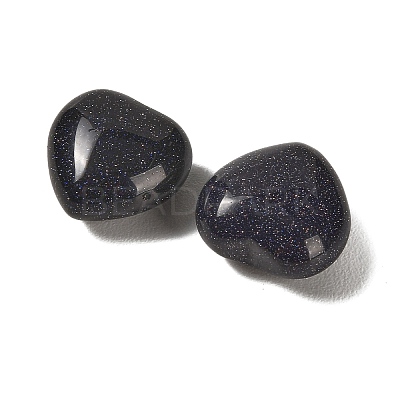 Blue Goldstone Heart Love Stone GG-CBAA0EE-03-20B-1