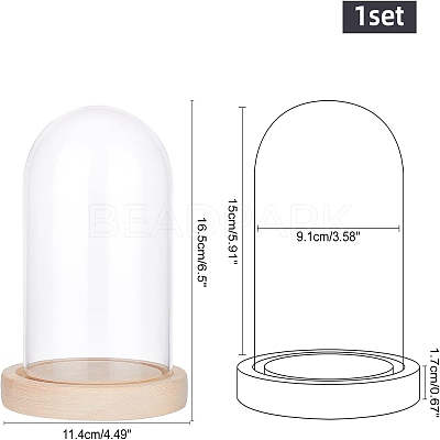 Glass Dome Cover ODIS-WH0010-41B-1