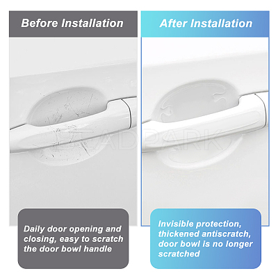 AHADEMAKER 2 Sets 2 Style Transparent PVC Anti-Collision Bumper Guard DIY-GA0004-03-1
