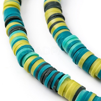 Handmade Polymer Clay Beads Strands CLAY-R089-6mm-T02B-26-1