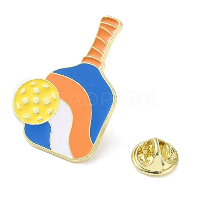 Sports Theme Pickleball Paddle Charms Enamel Pins JEWB-B030-01C-1