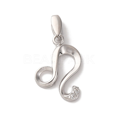 925 Sterling Silver Micro Pave Clear Cubic Zirconia Pendants STER-H117-01P-05-1